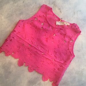 NWT! Tea & Cup Crop Top